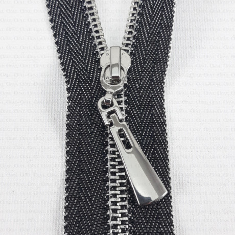 Decorative metal zips 60 cm 1832