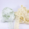 Cotton lace scallop 20mm/1m yellow and mint 353