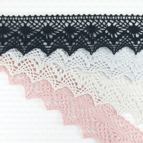 Cotton lace 40mm/1 yard 2004 NEW COLOURS