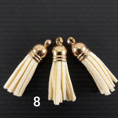 Eco-suede tassels SET of 2 pcs, no. 2206