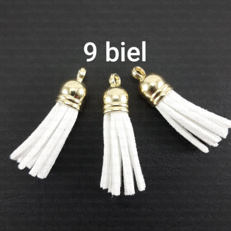 Eco-suede tassels SET of 2 pcs, no. 2206