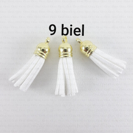 Eco-suede tassels SET of 2 pcs, no. 2206
