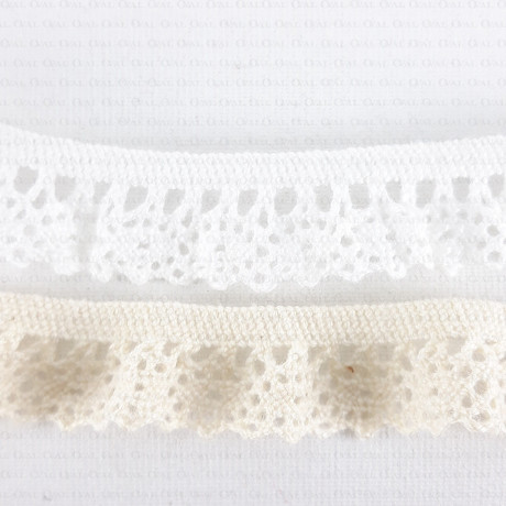 Koronka bawełniana z gumką 16mm 2376