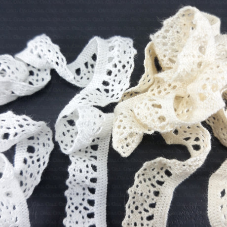 Koronka bawełniana z gumką 16mm 2376