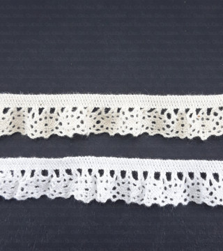 Koronka bawełniana z gumką 16mm 2376