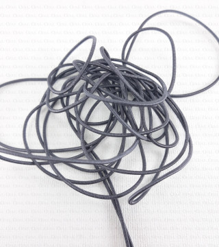 Round grey elastic 1mm 5 or 50m no.521