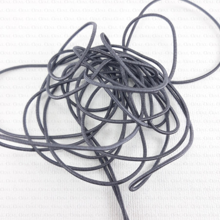 Round grey elastic 1mm 5 or 50m no.521
