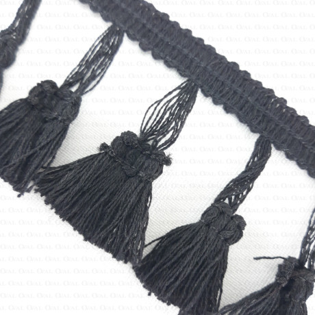 Decorative tape - tassels 55mm 1262