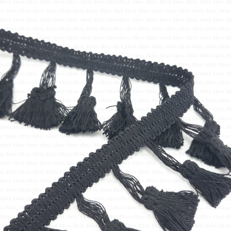 Decorative tape - tassels 55mm 1262