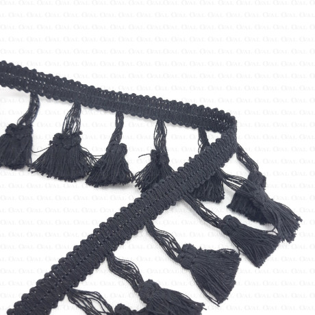 Decorative tape - tassels 55mm 1262