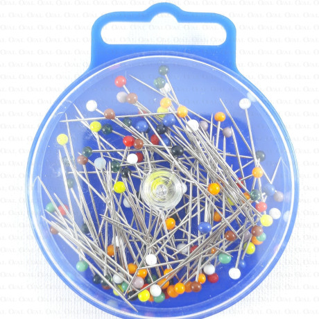 30 mm steel pins, coloured heads -04