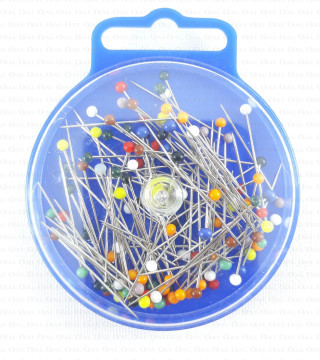 30 mm steel pins, coloured heads -04