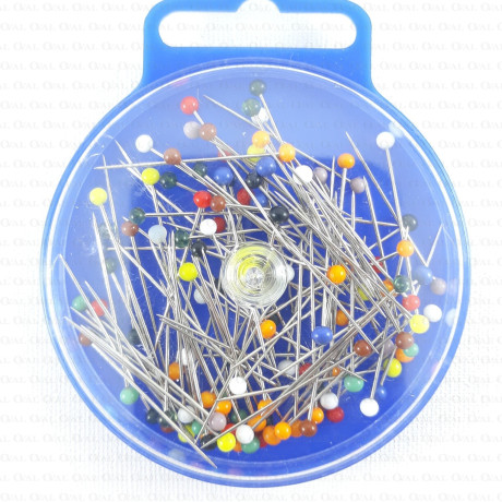 30 mm steel pins, coloured heads -04