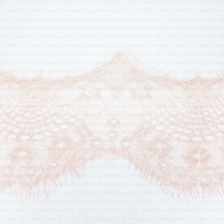 White and salmon lace 90mm Pack 3m 2405