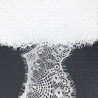 White and salmon lace 90mm Pack 3m 2405
