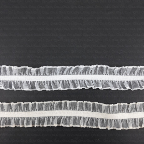 Elastic lace 20mm/1 or 25m white, black and ecru no. 299