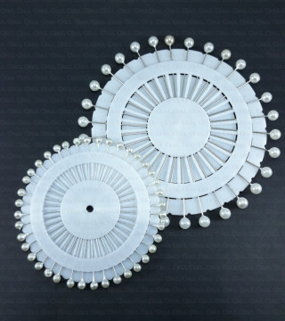 Decorative pins White Pearl 35mm, 55mm - reel 07