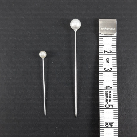 Decorative pins White Pearl 35mm, 55mm - reel 07