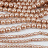 Perła szklana na sznurze 4mm,8mm brąz2021