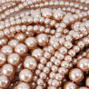 Perła szklana na sznurze 4mm,8mm brąz2021