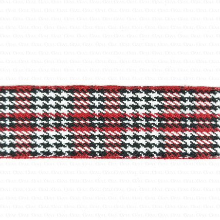 Decorative houndstooth ribbon 25mm 1 or 10m 2415