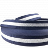 Navy blue and silver ribbon 25 mm 1 or 50 m 2429