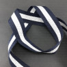 Navy blue and silver ribbon 25 mm 1 or 50 m 2429