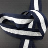 Navy blue and silver ribbon 25 mm 1 or 50 m 2429