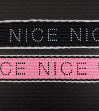 Taśma ozdobna z napisem NICE  32mm  2431