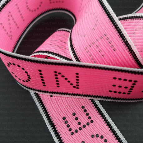 Taśma ozdobna z napisem NICE  32mm  2431