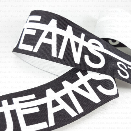 Taśma ozdobna z napisami 40mm 2436