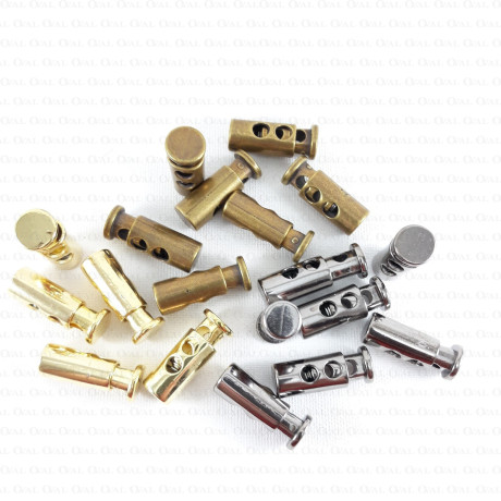 Metal two-hole cord stopper no. 1105