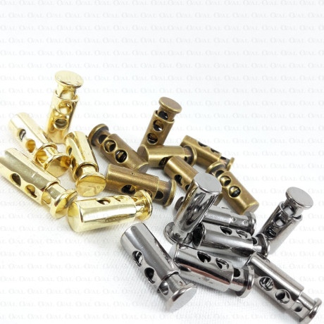 Metal two-hole cord stopper no. 1105