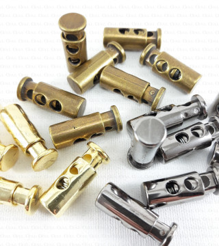 Metal two-hole cord stopper no. 1105