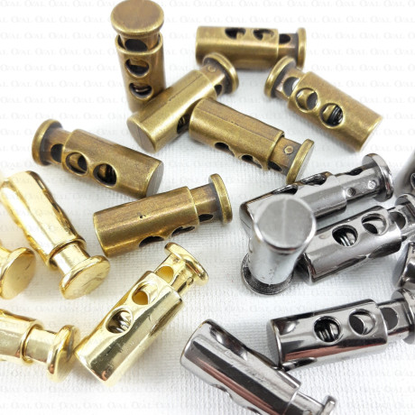 Metal two-hole cord stopper no. 1105