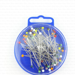 Szpilki stalowe 44mm kolorowe główki- 08 Szpilki stalowe 44mm kolorowe główki- 08