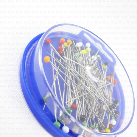 Steel pins 44mm coloured heads - 08