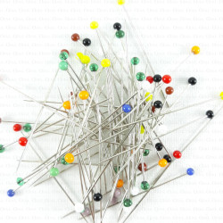 Szpilki stalowe 44mm kolorowe główki 0,5kg -09 Szpilki stalowe 44mm kolorowe główki 0,5kg -09