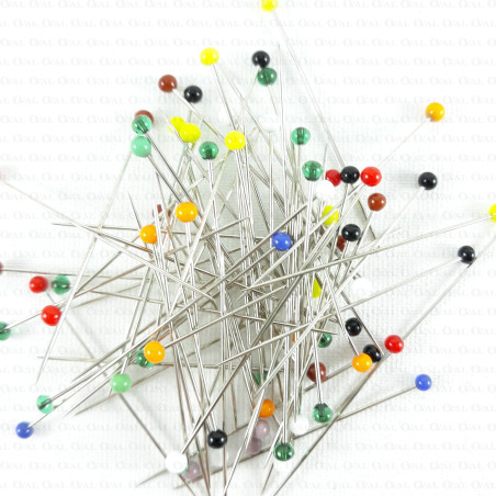 Steel pins 44mm coloured heads 0.5kg -09