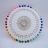 Decorative pins 35mm coloured pearl wheel-0001