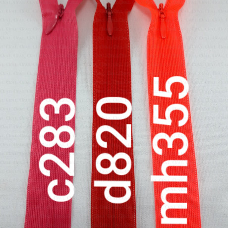 Concealed zip 30cm various colours no. 1352
