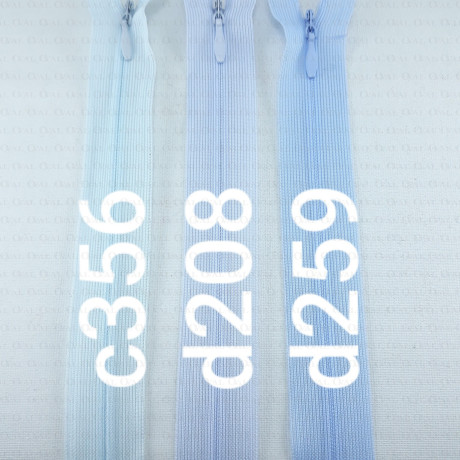 Concealed zip 30cm various colours no. 1352