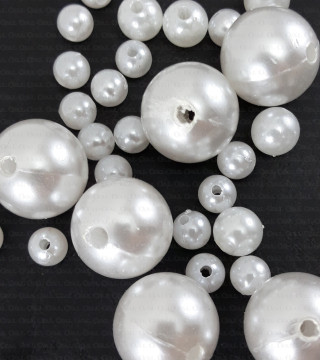 Plastic pearl 8mm, 10mm, 19mm 1856
