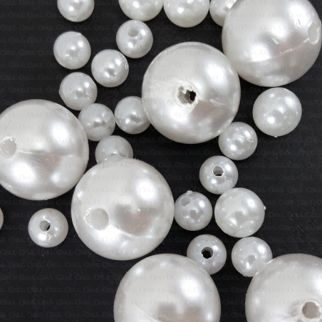 Plastic pearl 8mm, 10mm, 19mm 1856