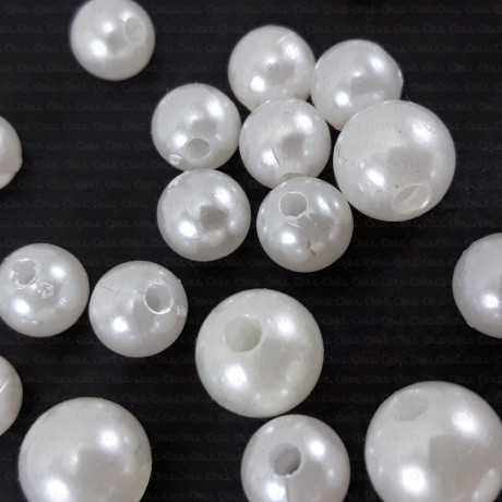 Plastic pearl 8mm, 10mm, 19mm 1856