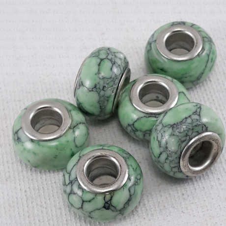 Glass Pandora-style modular bead no. 1443
