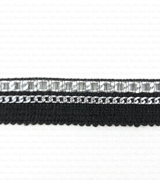 Taśma ozdobna z łańcuchem 20mm  Pakiet 10yard  2499