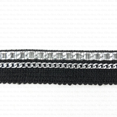 Taśma ozdobna z łańcuchem 20mm  Pakiet 10yard  2499