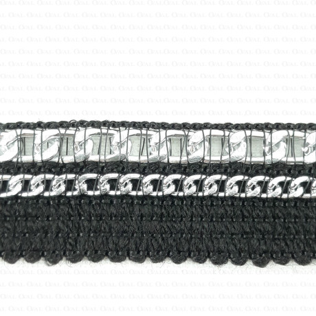 Taśma ozdobna z łańcuchem 20mm  Pakiet 10yard  2499