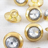 Plastic button 12mm / 10 pcs gold, silver, 1870